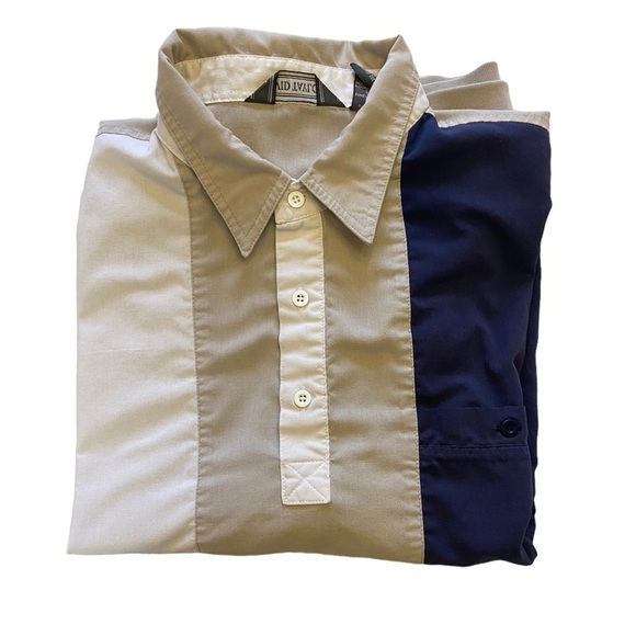 VNT David Taylor Cream & Blue Short Sleeve Grandpa Core Pullover - Picture 5 of 12